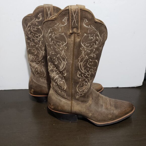 Twisted X WWT0025 Brown Leather Women Western Cowgirl STITCHED Boots 9,5B - Picture 1 of 14